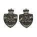 Pair of Teesside Constabulary Collar Badges - Queen's Crown