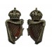 Pair of Royal Ulster Constabulary (R.U.C.) Collar Badges - King's Crown