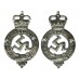 Pair of Isle of Man Constabulary Collar Badges - Queen's Crown