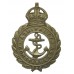 Admiralty Constabulary White Metal Cap Badge - King's Crown