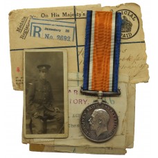 WW1 British War Medal - Pte. A. Ackers, 12th Bn. Cheshire Regiment