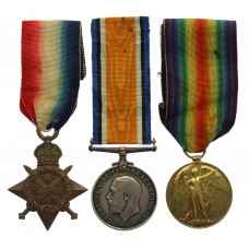 WW1 1914 Mons Star Medal Trio - Dvr. W. North, 37th (Howitzer) Brigade, Royal Field Artillery