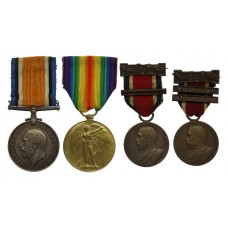 WW1 British War & Victory Medal Pair with Two London County Council King's Medals - Pte. J.H. Luck, Durham Light Infantry