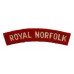 Royal Norfolk Regiment (ROYAL NORFOLK) Cloth Shoulder Title