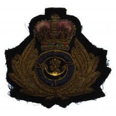 Royal Fleet Auxiliary (R.F.A.) Officer's Bullion Cap Badge - Queen's Crown