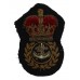 Royal Navy Chief Petty Officer's Bullion Cap Badge - Queen's Crown