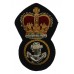 Royal Navy Petty Officer's Bullion Cap Badge - Queen's Crown