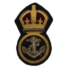 Royal Navy Petty Officer's Gilt Metal Economy Cap Badge - King's Crown