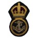 Royal Navy Petty Officer's Gilt Metal Economy Cap Badge - King's Crown