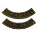 Pair of WW2 South Africa Nationality Shoulder Titles