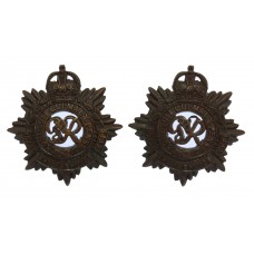 Pair of George VI Royal Army Service Corps (R.A.S.C.) Officer's Service Dress Collar Badges