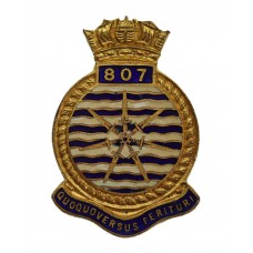 807 Naval Air Squadron Enamelled Lapel Badge