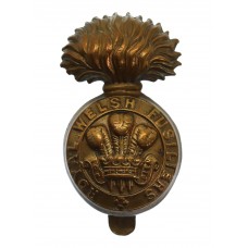 Royal Welsh Fusiliers WW1 All Brass Economy Cap Badge