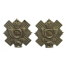 Pair of Highland Light Infantry (H.L.I.) Collar Badges - King's Crown