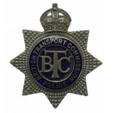 British Transport Commission (B.T.C.) Police Senior Officer's Enamelled Cap Badge - King's Crown