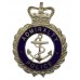 Admiralty Police Senior Officer's Enamelled Cap Badge - Queen's Crown