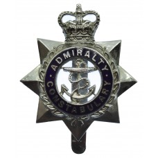 Admiralty Constabulary Senior Officer's Enamelled Cap Badge - Queen's Crown