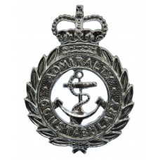 Admiralty Constabulary Chrome Cap Badge - Queen's Crown