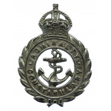 Admiralty Constabulary Chrome Cap Badge - King's Crown