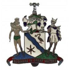 Port of Liverpool Police Enamelled Coat of Arms Cap Badge