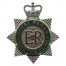 Royal Parks Constabulary Enamelled Star Cap Badge - Queen's Crown