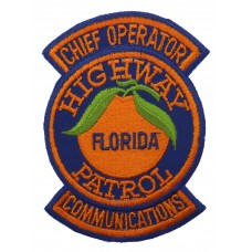 United States Highway Patrol Florida Chief Operator Communications Cloth Patch Badge