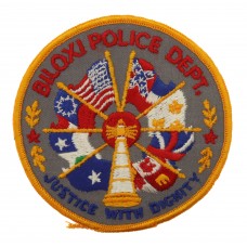 United States Biloxi Police Dept. Cloth Patch Badge