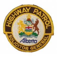 Canadian Highway Patrol Alberta Solicitor General Cloth Patch Badge