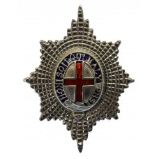 Coldstream Guards Officer's Silver & Enamel Forage Cap Badge