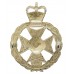 Royal Green Jackets Officer's Silvered Cap Badge - Queen's Crown