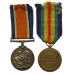 WW1 British War & Victory Medal Pair - Pte. J.S. Lawton, Manchester Regiment