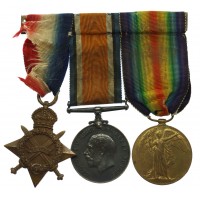 WW1 1914-15 Star Medal Trio - Sjt. W.T. Goodwin, Royal Artillery (Later Tank Corps)