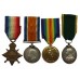 WW1 1914-15 Star Medal Trio and Territorial Force Efficiency Medal Group of Three - Gnr. F. Morris, Royal Artillery