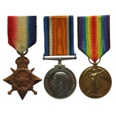 WW1 1914-15 Star Medal Trio - Lieut. J. McKelvey, Royal Naval Reserve