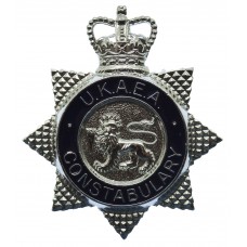 United Kingdom Atomic Energy Authority (U.K.A.E.A.) Constabulary Enamelled Cap Badge - Queen's Crown