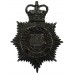 British Transport Police (B.T.P.) Blackened Chrome Helmet Plate - Queen's Crown