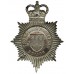 British Transport Police (B.T.P.) Blackened Chrome Helmet Plate - Queen's Crown