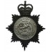 British Transport Commission Police Blackened Chrome Helmet Plate - Queen's Crown