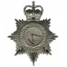 British Transport Commission Police Blackened Chrome Helmet Plate - Queen's Crown