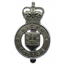 Wigan Borough Police Cap Badge - Queen's Crown