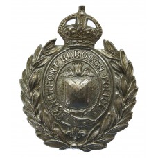 Newport Borough Police Wreath Cap Badge - King's Crown