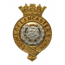 Duke of Lancaster's Own Yeomanry Officer's Silvered & Gilt Cap Badge