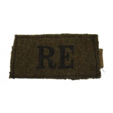 Royal Engineers (R.E.) WW2 Cloth Slip On Shoulder Title