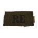 Royal Engineers (R.E.) WW2 Cloth Slip On Shoulder Title