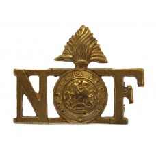 Northumberland Fusiliers Brass Shoulder Title