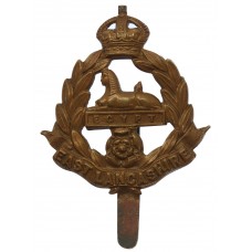 East Lancashire Regiment WW1 All Brass Economy Cap Badge