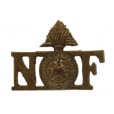 Northumberland Fusiliers Brass Shoulder Title