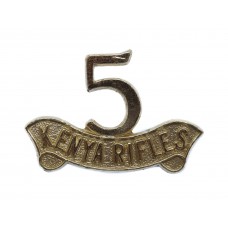 5th Kenya Rifles Anodised (Staybrite) Cap Badge