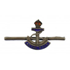 Royal Navy Silver & Enamel Pendant Sweetheart Brooch/Tie Pin 