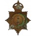 Gwynedd Constabulary Black Helmet Plate - King's Crown